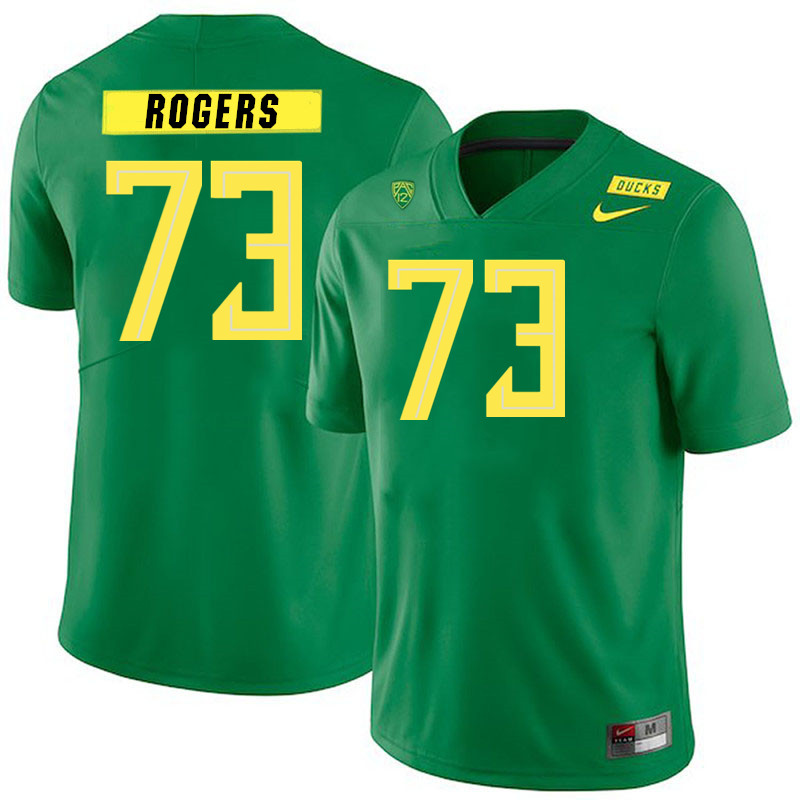 Men #73 Kawika Rogers Oregon Ducks College Football Jerseys Stitched Sale-Green - Click Image to Close